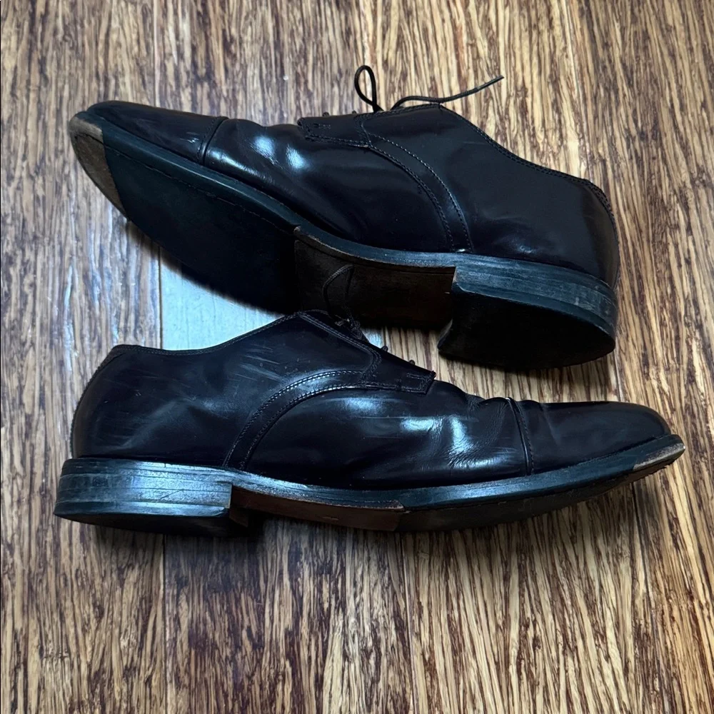 Nunn Bush dark brown patent leather lace up oxford style dress shoes size 11